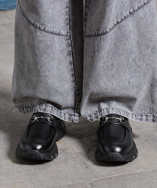 SERACE(セラス)の「【SERACE】High sole bit sneaker loafers / ハイソールビットスニーカーローファー(ローファー・メンズ・ブラック・M/S/L)」の7枚目の写真