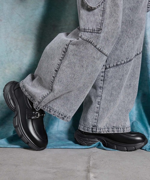 SERACE(セラス)の「【SERACE】High sole bit sneaker loafers / ハイソールビットスニーカーローファー(ローファー・メンズ・ブラック・M/S/L)」の12枚目の写真