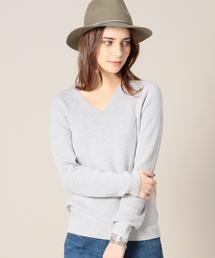 BEAUTY&YOUTH UNITED ARROWS | BY コットンカシミヤブレンド畦Vネックニット(ニット/セーター)