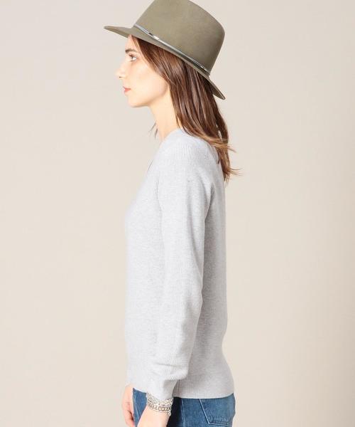 BEAUTY&YOUTH UNITED ARROWS（ビューティーアンドユースユナイテッドアローズ）の「BY コットンカシミヤブレンド畦Vネックニット◆（ニット/セーター・レディース・オフホワイト/グレー/ライトブルー・FREE）」の6枚目の写真