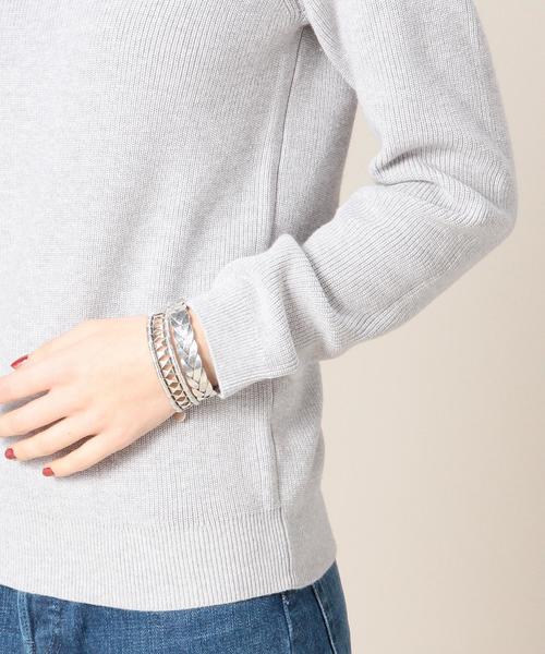 BEAUTY&YOUTH UNITED ARROWS（ビューティーアンドユースユナイテッドアローズ）の「BY コットンカシミヤブレンド畦Vネックニット◆（ニット/セーター・レディース・オフホワイト/グレー/ライトブルー・FREE）」の9枚目の写真