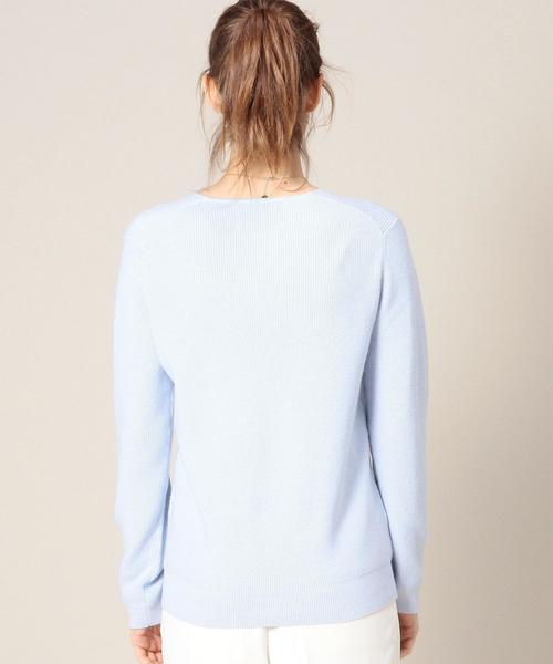 BEAUTY&YOUTH UNITED ARROWS（ビューティーアンドユースユナイテッドアローズ）の「BY コットンカシミヤブレンド畦Vネックニット◆（ニット/セーター・レディース・オフホワイト/グレー/ライトブルー・FREE）」の13枚目の写真