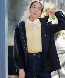 ANY SIS（エニィスィス）の「【2WAY】エレカジストレッチ フーデットハーフ アウター（マウンテンパーカー）」