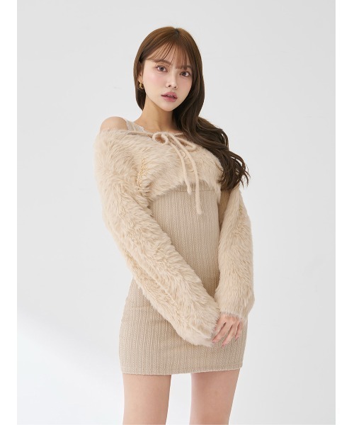 ケーブルニットソーセットミニワンピース ケーブルニットソーセットミニワンピース（ワンピース）｜Darich