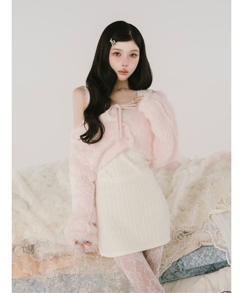 ケーブルニットソーセットミニワンピース（ワンピース）｜Darich