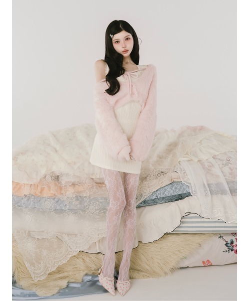 ケーブルニットソーセットミニワンピース（ワンピース）｜Darich