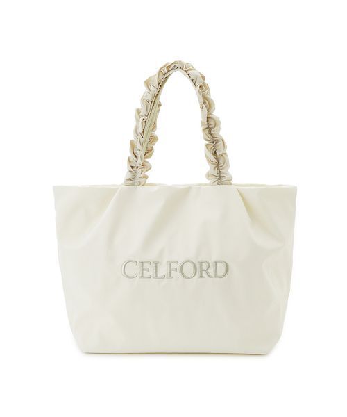 CELFORD(セルフォード)の「【プリュム】フリルラメ刺繍トートバッグ(wide)(トートバッグ・レディース・アイボリー/ネイビー/ライトピンク/ブラック・F)」の6枚目の写真