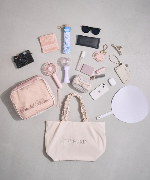 CELFORD(セルフォード)の「【プリュム】フリルラメ刺繍トートバッグ(wide)(トートバッグ・レディース・アイボリー/ネイビー/ライトピンク/ブラック・F)」の15枚目の写真