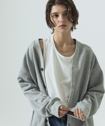 SLICK | 【SLICK/スリック】Double Air Moss Stitch Cardigan/ダブルエアー鹿の子Vネックカーディガン(カーディガン/ボレロ)