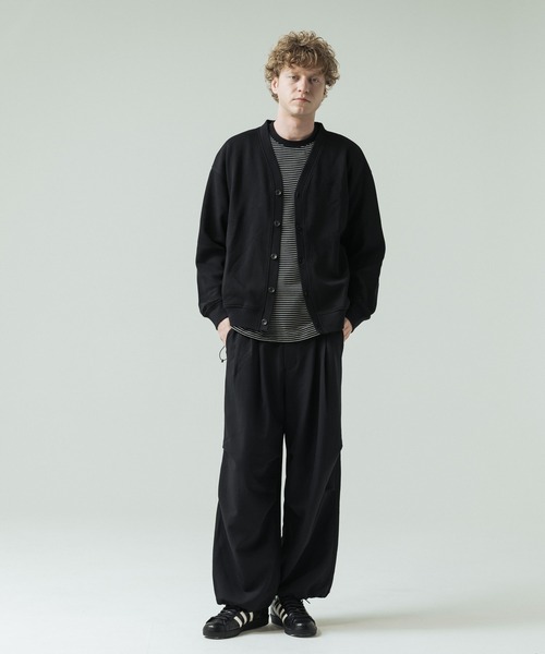 SLICK（スリック）の「【SLICK/スリック】Double Air Moss Stitch Cardigan/ダブルエアー鹿の子Vネックカーディガン（カーディガン/ボレロ・メンズ・ブラック/グレイッシュベージュ/グレー・1/2/3）」の8枚目の写真