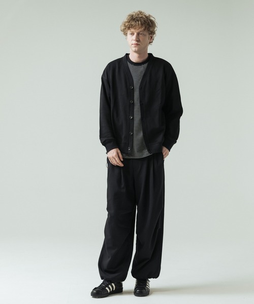 SLICK（スリック）の「【SLICK/スリック】Double Air Moss Stitch Cardigan/ダブルエアー鹿の子Vネックカーディガン（カーディガン/ボレロ・メンズ・ブラック/グレイッシュベージュ/グレー・1/2/3）」の9枚目の写真