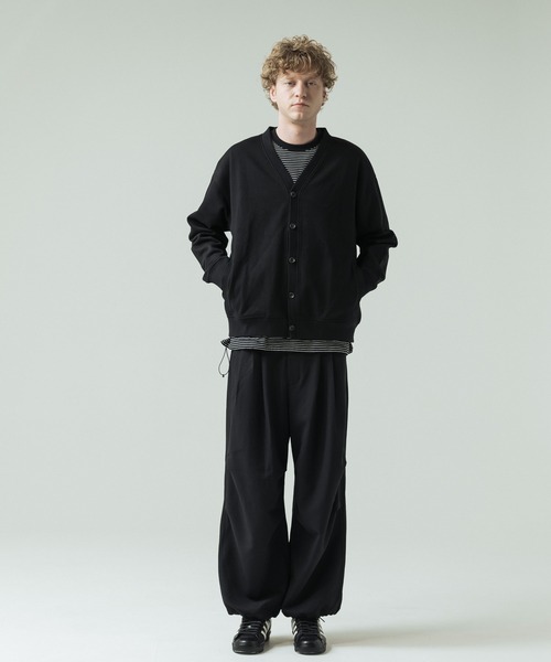 SLICK（スリック）の「【SLICK/スリック】Double Air Moss Stitch Cardigan/ダブルエアー鹿の子Vネックカーディガン（カーディガン/ボレロ・メンズ・ブラック/グレイッシュベージュ/グレー・1/2/3）」の10枚目の写真