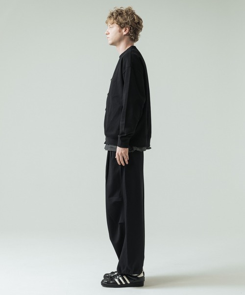 SLICK（スリック）の「【SLICK/スリック】Double Air Moss Stitch Cardigan/ダブルエアー鹿の子Vネックカーディガン（カーディガン/ボレロ・メンズ・ブラック/グレイッシュベージュ/グレー・1/2/3）」の14枚目の写真