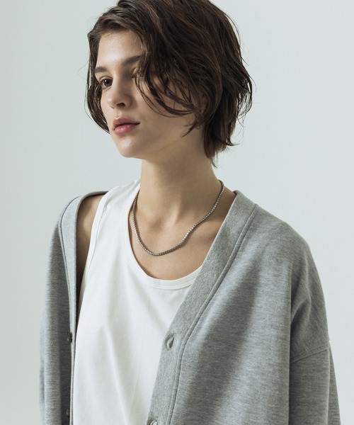 SLICK（スリック）の「【SLICK/スリック】Double Air Moss Stitch Cardigan/ダブルエアー鹿の子Vネックカーディガン（カーディガン/ボレロ・メンズ・ブラック/グレイッシュベージュ/グレー・1/2/3）」の16枚目の写真