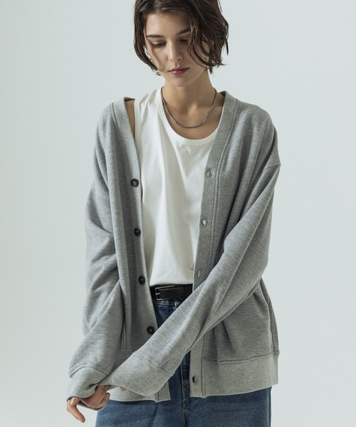 SLICK（スリック）の「【SLICK/スリック】Double Air Moss Stitch Cardigan/ダブルエアー鹿の子Vネックカーディガン（カーディガン/ボレロ・メンズ・ブラック/グレイッシュベージュ/グレー・1/2/3）」の17枚目の写真