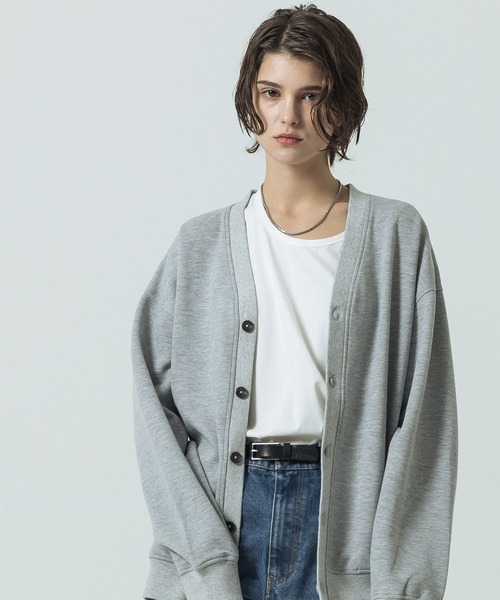 SLICK（スリック）の「【SLICK/スリック】Double Air Moss Stitch Cardigan/ダブルエアー鹿の子Vネックカーディガン（カーディガン/ボレロ・メンズ・ブラック/グレイッシュベージュ/グレー・1/2/3）」の20枚目の写真