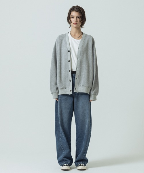 SLICK（スリック）の「【SLICK/スリック】Double Air Moss Stitch Cardigan/ダブルエアー鹿の子Vネックカーディガン（カーディガン/ボレロ・メンズ・ブラック/グレイッシュベージュ/グレー・1/2/3）」の21枚目の写真