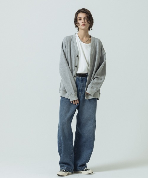 SLICK（スリック）の「【SLICK/スリック】Double Air Moss Stitch Cardigan/ダブルエアー鹿の子Vネックカーディガン（カーディガン/ボレロ・メンズ・ブラック/グレイッシュベージュ/グレー・1/2/3）」の22枚目の写真