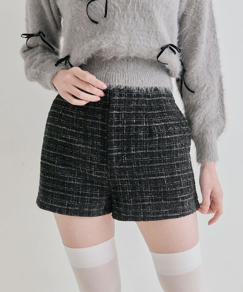 OLIVE des OLIVE(オリーブデオリーブ)の「スッキリショーパン(その他パンツ・レディース・チェック/ブラック/ピンク・FREE)」の2枚目の写真