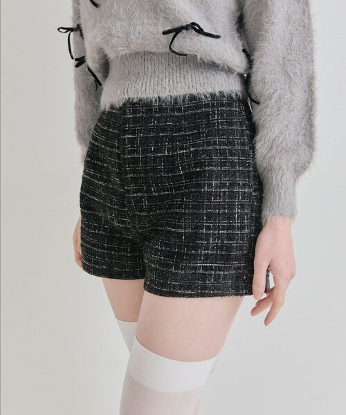 OLIVE des OLIVE(オリーブデオリーブ)の「スッキリショーパン(その他パンツ・レディース・チェック/ブラック/ピンク・FREE)」の4枚目の写真