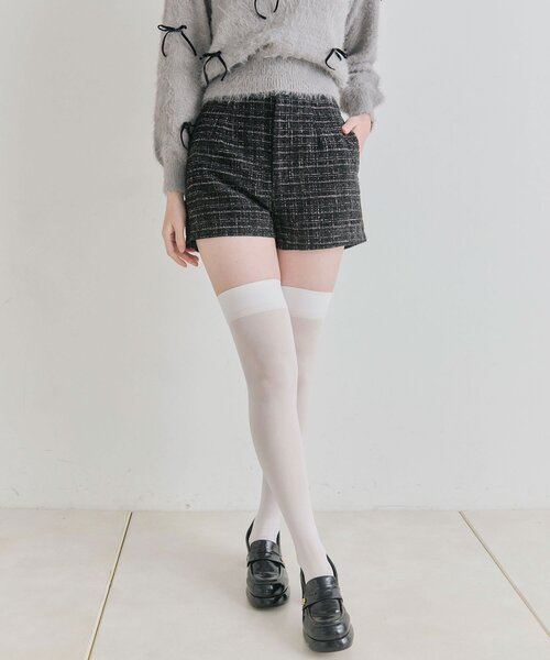 OLIVE des OLIVE(オリーブデオリーブ)の「スッキリショーパン(その他パンツ・レディース・チェック/ブラック/ピンク・FREE)」の5枚目の写真