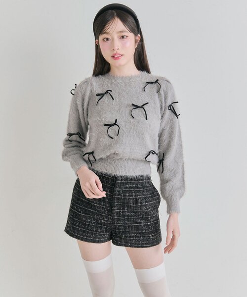 OLIVE des OLIVE(オリーブデオリーブ)の「スッキリショーパン(その他パンツ・レディース・チェック/ブラック/ピンク・FREE)」の7枚目の写真