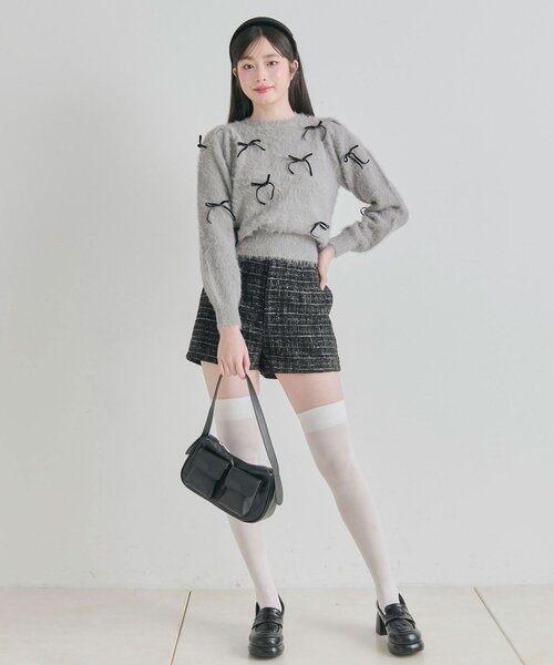 OLIVE des OLIVE(オリーブデオリーブ)の「スッキリショーパン(その他パンツ・レディース・チェック/ブラック/ピンク・FREE)」の8枚目の写真