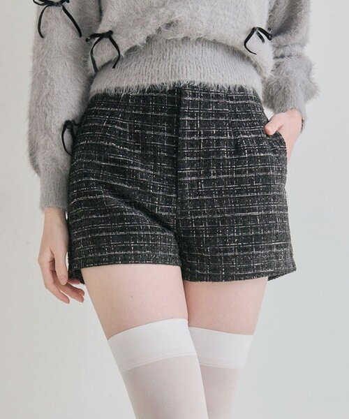 OLIVE des OLIVE（オリーブデオリーブ）の「スッキリショーパン（その他パンツ・レディース・チェック/ブラック/ピンク・FREE）」の2枚目の写真