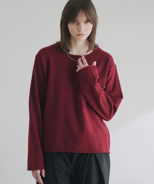 WOOL MIX HIGHGAGE DESIGN KNIT/ウールミックスハイゲージデザイン