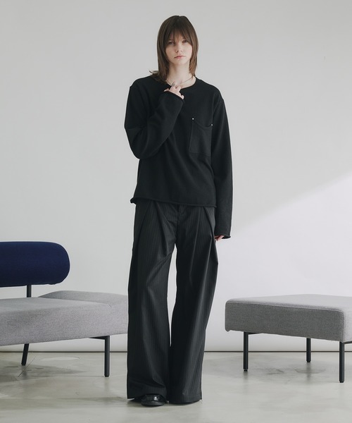 selle glant(セレグランテ)の「WOOL MIX HIGHGAGE DESIGN KNIT/ウールミックスハイゲージデザインニット(ニット/セーター・メンズ・バーガンディー/ブラック/ブルーグリーン・SMALL/LARGE/MEDIUM)」の19枚目の写真