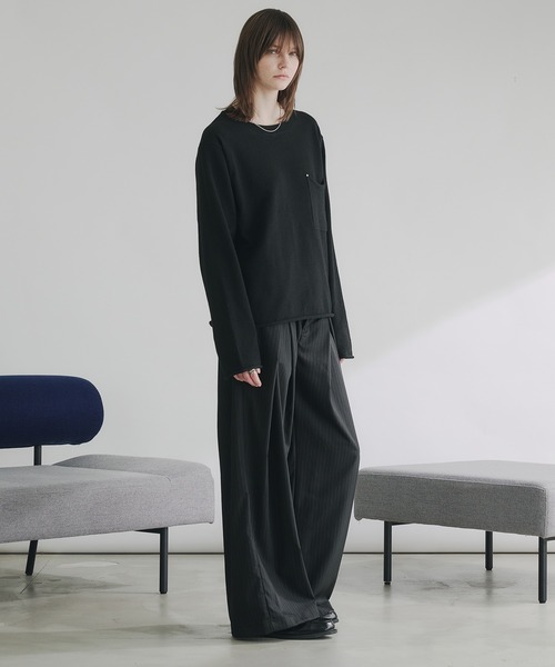 selle glant(セレグランテ)の「WOOL MIX HIGHGAGE DESIGN KNIT/ウールミックスハイゲージデザインニット(ニット/セーター・メンズ・バーガンディー/ブラック/ブルーグリーン・SMALL/LARGE/MEDIUM)」の20枚目の写真