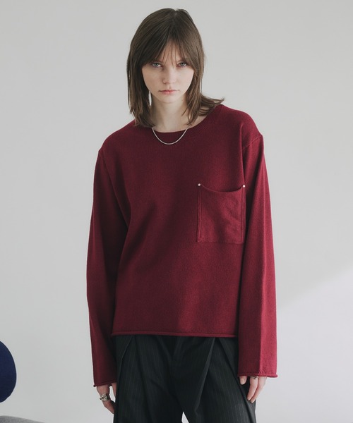 selle glant(セレグランテ)の「WOOL MIX HIGHGAGE DESIGN KNIT/ウールミックスハイゲージデザインニット(ニット/セーター・メンズ・バーガンディー/ブラック/ブルーグリーン・SMALL/LARGE/MEDIUM)」の22枚目の写真