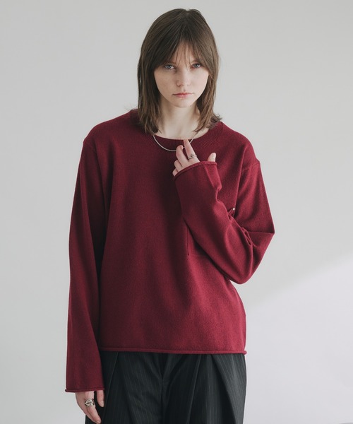 WOOL MIX HIGHGAGE DESIGN KNIT/ウールミックスハイゲージデザイン