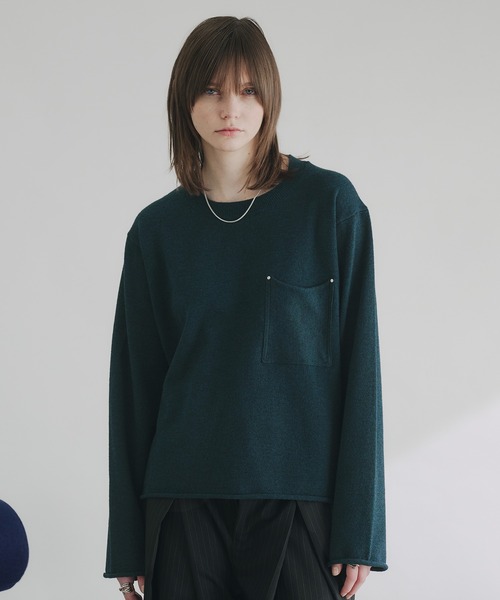 selle glant(セレグランテ)の「WOOL MIX HIGHGAGE DESIGN KNIT/ウールミックスハイゲージデザインニット(ニット/セーター・メンズ・バーガンディー/ブラック/ブルーグリーン・SMALL/LARGE/MEDIUM)」の9枚目の写真