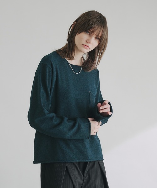 selle glant(セレグランテ)の「WOOL MIX HIGHGAGE DESIGN KNIT/ウールミックスハイゲージデザインニット(ニット/セーター・メンズ・バーガンディー/ブラック/ブルーグリーン・SMALL/LARGE/MEDIUM)」の11枚目の写真