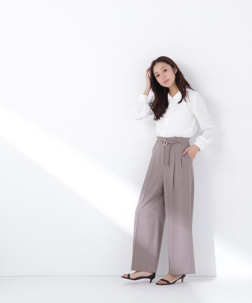 NATURAL BEAUTY BASIC（ナチュラルビューティーベーシック）の「◇レースダブルカラーブラウス（シャツ/ブラウス・レディース・オフホワイト/ブルー/ネイビー・SMALL/MEDIUM）」の5枚目の写真