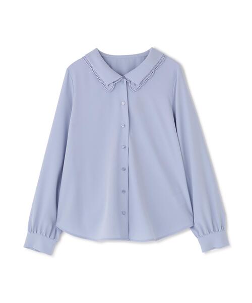 NATURAL BEAUTY BASIC（ナチュラルビューティーベーシック）の「◇レースダブルカラーブラウス（シャツ/ブラウス・レディース・オフホワイト/ブルー/ネイビー・SMALL/MEDIUM）」の16枚目の写真