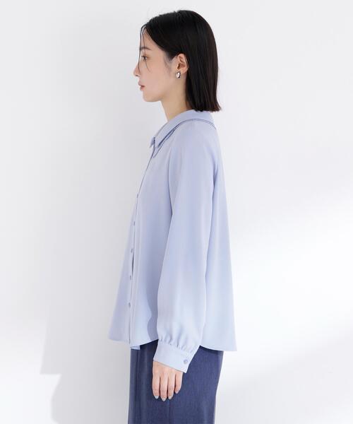 NATURAL BEAUTY BASIC(ナチュラルビューティーベーシック)の「◇レースダブルカラーブラウス(シャツ/ブラウス・レディース・オフホワイト/ブルー/ネイビー・SMALL/MEDIUM)」の20枚目の写真