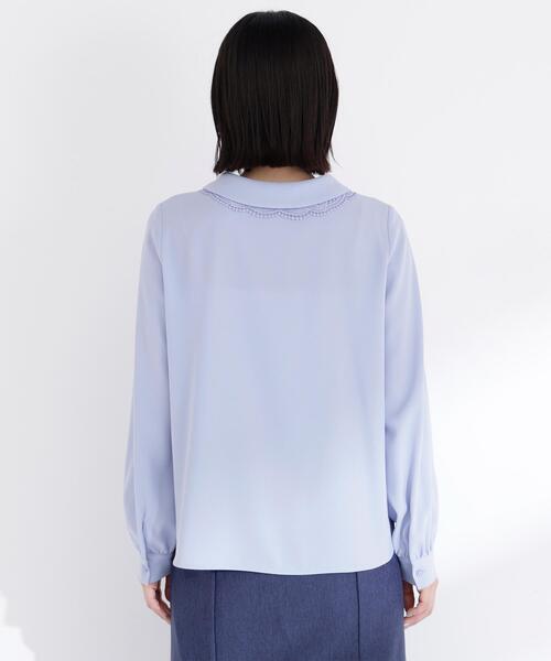 NATURAL BEAUTY BASIC(ナチュラルビューティーベーシック)の「◇レースダブルカラーブラウス(シャツ/ブラウス・レディース・オフホワイト/ブルー/ネイビー・SMALL/MEDIUM)」の19枚目の写真