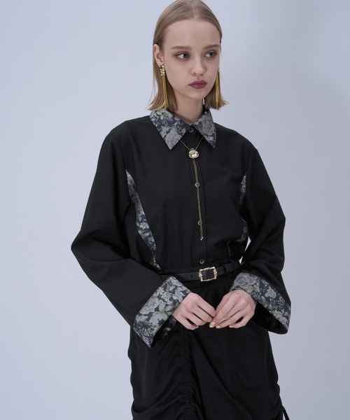 HARE（ハレ）の「2PビスチェシャツLS(HARE)（シャツ/ブラウス・レディース・ブラック/ホワイト・FREE）」の8枚目の写真