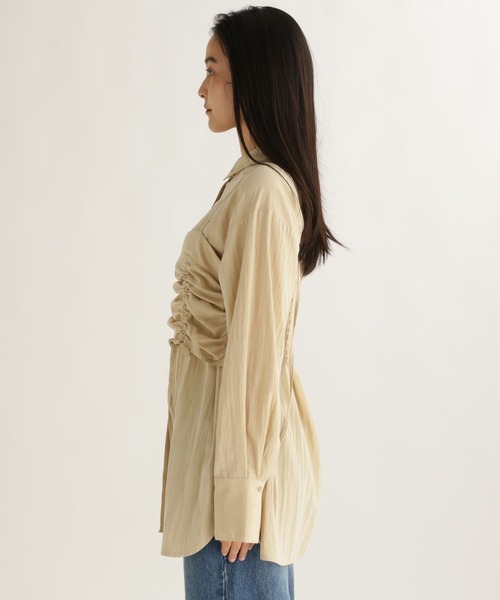 studio CLIP(スタディオクリップ)の「【daily CLIP】ソフトビスチェシャツ(シャツ/ブラウス・レディース・ベージュ/ライラック/ネイビー・FREE)」の10枚目の写真