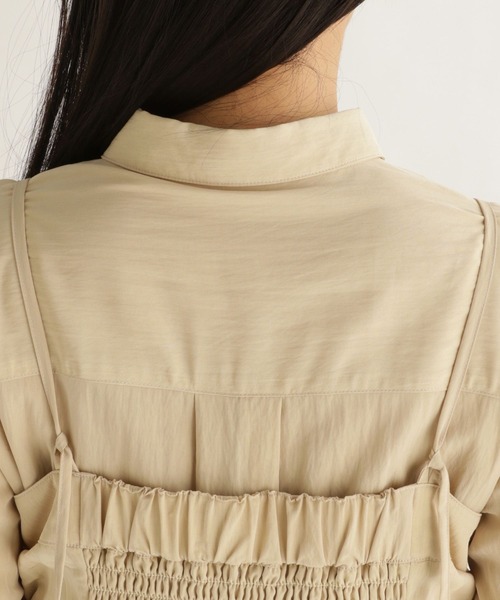 studio CLIP(スタディオクリップ)の「【daily CLIP】ソフトビスチェシャツ(シャツ/ブラウス・レディース・ベージュ/ライラック/ネイビー・FREE)」の12枚目の写真