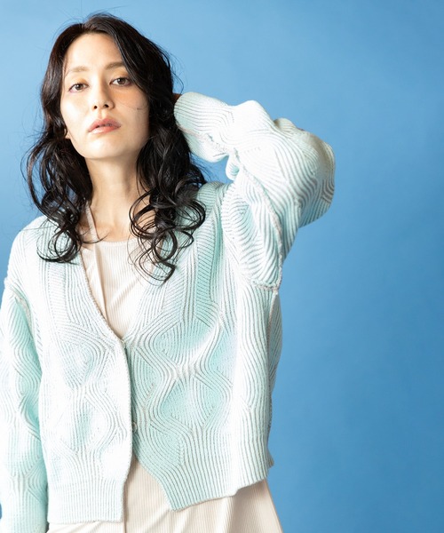 OSMOSIS(オズモーシス)の「アシンメトリーテレコ長袖Tシャツ(Tシャツ/カットソー・レディース・チャコール/ネイビー/ブラック/アイボリー・ONE SIZE)」の10枚目の写真