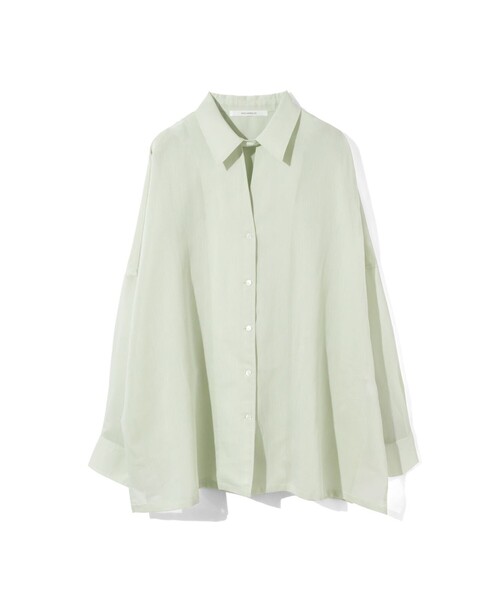 MIDIUMISOLID(ミディウミソリッド)の「MIDIUMISOLID for Ladies シアースキッパーポンチョシャツ(シャツ/ブラウス・レディース・カーキ/チャコールグレー/ライトブルー・FREE)」の3枚目の写真