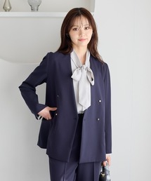 Andemiu | キンボタンノーカラージャケット640842(ノーカラージャケット)