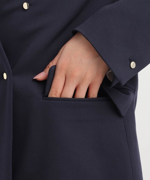 Andemiu（アンデミュウ）の「キンボタンノーカラージャケット640842（ノーカラージャケット・レディース・ライトベージュ/ネイビー・FREE）」の21枚目の写真