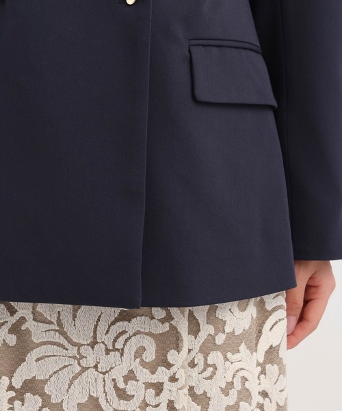 Andemiu（アンデミュウ）の「キンボタンノーカラージャケット640842（ノーカラージャケット・レディース・ライトベージュ/ネイビー・FREE）」の22枚目の写真