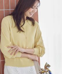 Reflect（リフレクト）の「透かしスリーブデザインハイゲージニット（ニット/セーター）」