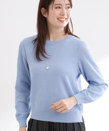 Reflect（リフレクト）の「透かしスリーブデザインハイゲージニット（ニット/セーター）」