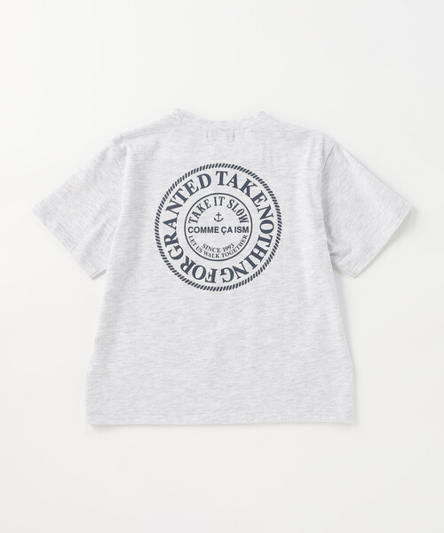 COMME CA ISM（コムサイズム）の「サークルプリント 半袖Tシャツ（Tシャツ/カットソー・キッズ・サックスブルー/レッド/オートミール/ネイビー/イエロー・100cm/110cm/120cm/130cm/140cm/150cm）」の2枚目の写真